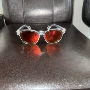 Moncler Red and Clear Sunglasses
